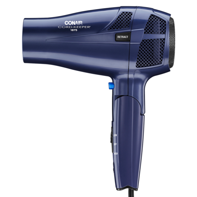 Cord-Keeper Hair Dryer with Folding Handle