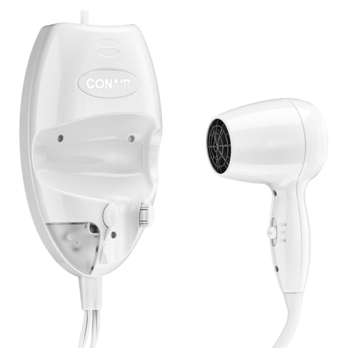 Wall-Mount Hair Dryer with LED Night Light